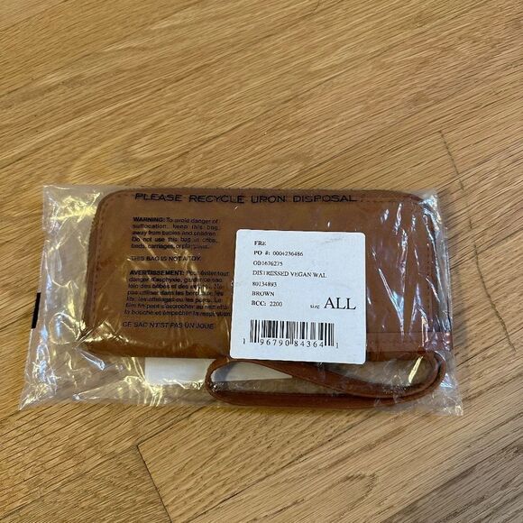 NWT Tan Leather Free People Wrist Wallet - Picture 4 of 6